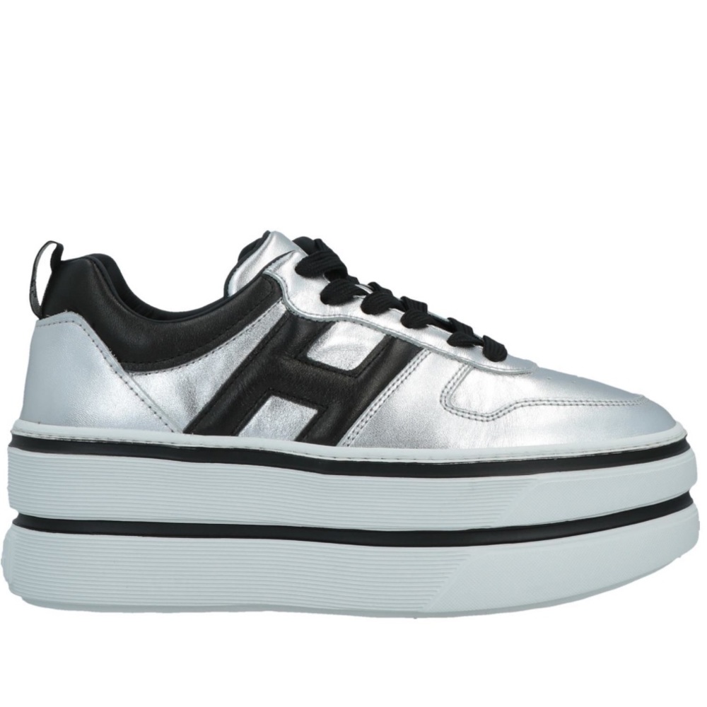 Coco Rossino Silver and Black Platform Sneakers - Picture 10 of 13